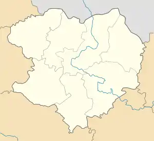 Budy is located in Kharkiv Oblast