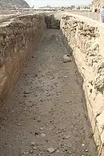 One of the boat pits on the east of the Great Pyramid