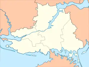 Myrne is located in Kherson Oblast