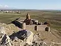 Lusarat seen in the background of Khor Virap Monastery.