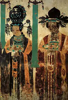 Khotanese donor ladies, Dunhuang cave 61.