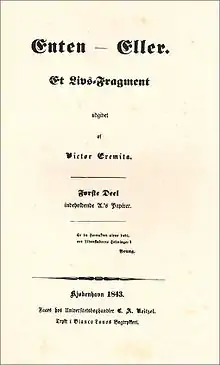 Title page of the original Danish edition from 1843