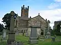 Kilconquhar old church ruin, and new church