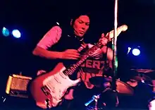 Kim Deal performing with the Amps in Dayton, Ohio in 1995