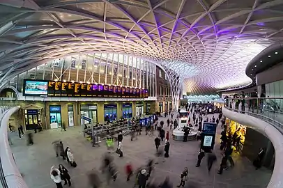 Western departures concourse, King's Cross railway station at London King's Cross railway station, by Colin