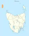 Map showing King Island LGA in Tasmania