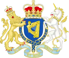 Unofficial or 'artistic' Arms of the Kingdom of Ireland after 1707