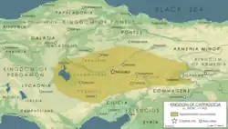 Kingdom of Cappadocia at it's peak during the reign of Ariarathes V (163-130 BC)