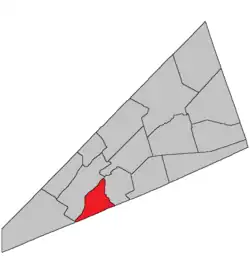 Location within Kings County, New Brunswick.