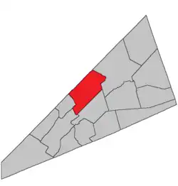 Location within Kings County, New Brunswick.