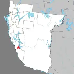 Location within Témiscamingue RCM.