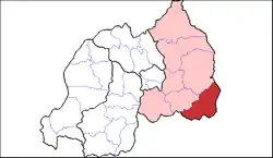 Shown within Eastern Province and Rwanda