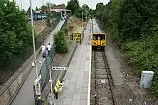 The Platform of Kirkby Railway Station, seen from above