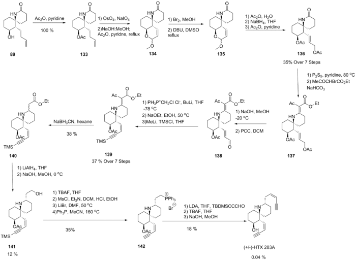 25 Step Synthesis of HTX presented by the Kishi group in 1985.