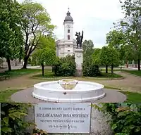 World War I Memorial and Reformed Church in Dunavecse