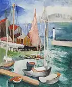 Moïse Kisling, 1917, Bateaux à voile, Saint Tropez