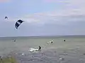 Sailing a waterboard (kitesurfing)