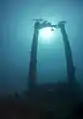 The mast of Kizugawa Maru from the deck