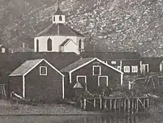 View of the old church in Kjelvik