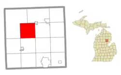 Location within Ogemaw County