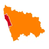 Klaipėda City (red) and District (orange) Municipalities