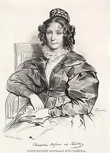 Klementyna Hoffmanowa: A litograph originally published in: Straszewicz J., Die Polen und die Polinnen der Revolution vom 29 November 1830, Stuttgart [1832–1837].