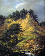 Cliff cross at Møns Klint by Christian Dahl (1815)