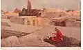 On the roofs of Samarkand (На крышах Самарканд), 1914, oil, reproduced in postcards in 1916