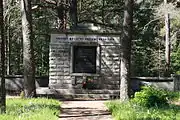 Grave of Holocaust victims at Klooga cemetery.