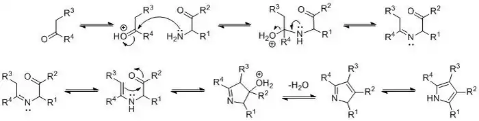 Mechanism of Knorr pyrrole synthesis