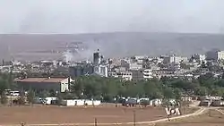 View of Kobanî during the siege of 2014