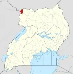 District location in Uganda