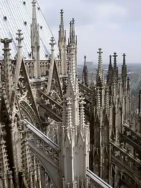 Buttresses decorated with pinnacles, Cologne Cathedral