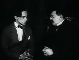 A scene from Different from the Others (1919), a film made in Berlin, whose main character struggles with his homosexuality.