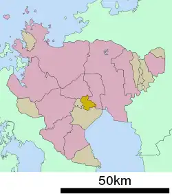 Location of Kōhoku in Saga Prefecture