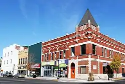 The corner of Walnut and Main St in downtown Kokomo