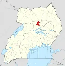 District location in Uganda