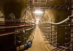 Tunnel in Prague is shared by pipes and cables