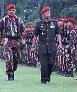 Indonesian Army Kopassus soldiers with their Darah Mengalir camo