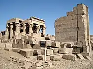 Ruins of the Kom Ombo mammisi built by Pharaoh Ptolemy VIII Physcon (2nd century BC).