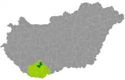 Komló District within Hungary and Baranya County.