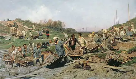 Repairing the Railroad by Konstantin Savitsky (1874)