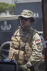 Kopaska operator with a distinct camo pattern