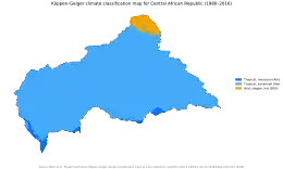 Image 23Central African Republic map of Köppen climate classification (from Central African Republic)