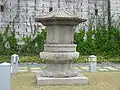 Granite memorial stupa carved in the shape of an eight-sided roof, National Museum of Korea.