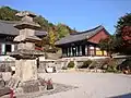 Unjusa Dacheung Seoktap (stone pagoda) and worship hall