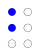 ⠃ (braille pattern dots-12) 