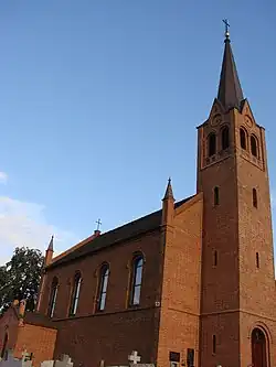 Church of St. Jana z Dukla from 1861 in Dobiercice, Byczyna