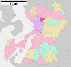 Location of Kōshi in Kumamoto Prefecture