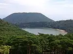 Rokkan'nonmiike Volcano (front) & Koshikidake Volcano (background)